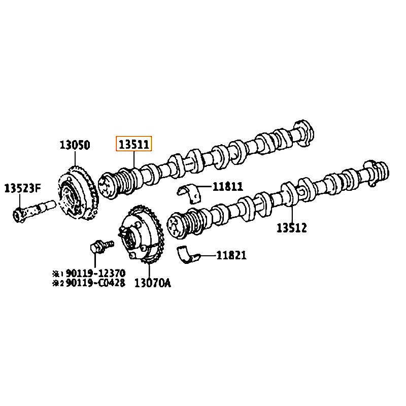 Trục cam Camry - hãng TOYOTA | 135010V060