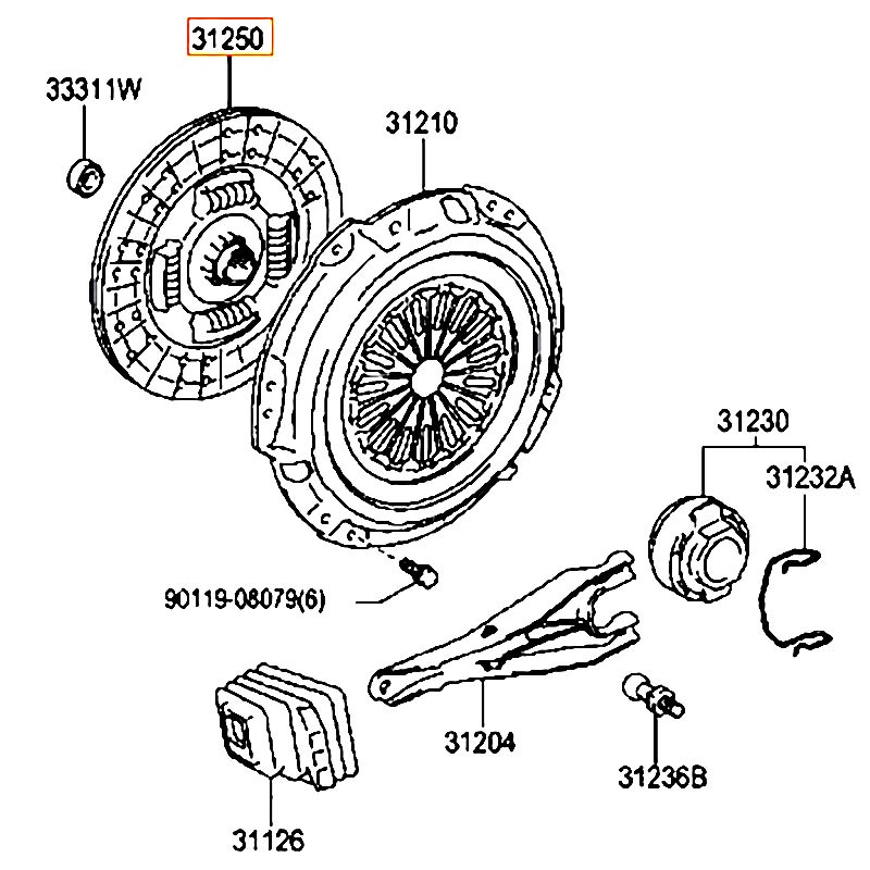 Lá côn Hilux - hãng TOYOTA | 3125026230