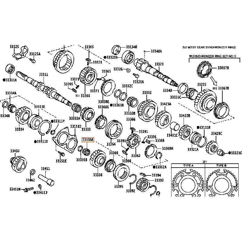 Bạc đạn đũa Corona - hãng TOYOTA | 90364T0048