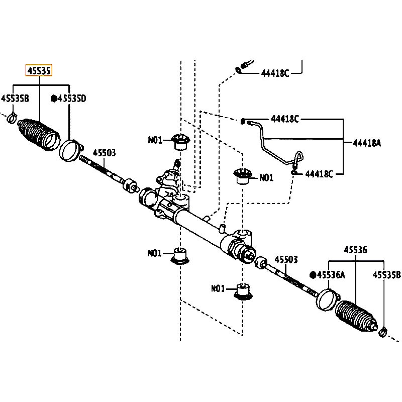 Chụp bụi thước lái Innova - hãng TOYOTA | 4553509380