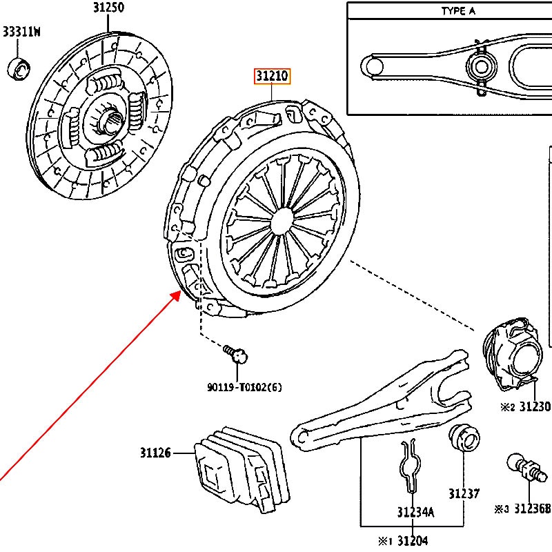 Mâm ép Innova 2021 - hãng TOYOTA | 312100K300