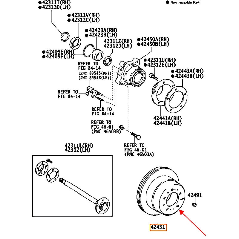 Đĩa thắng sau LX 570 2021 - hãng TOYOTA | 4243160290