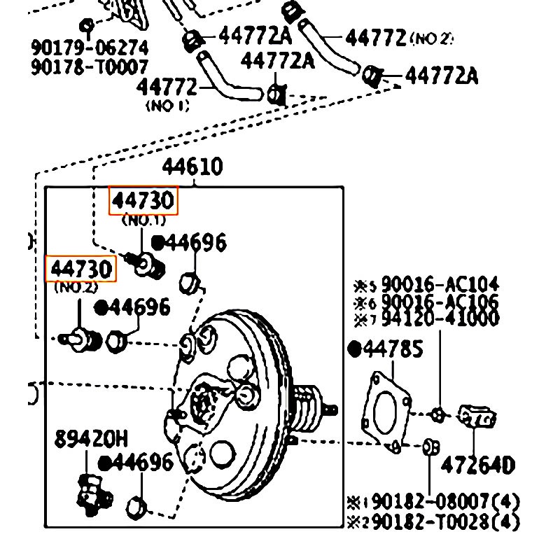 Van chân không Sienta - hãng TOYOTA | 4473020080