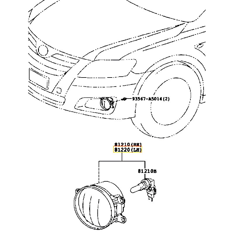 Đèn cản trước LH Innova - hãng TOYOTA | 8122006052