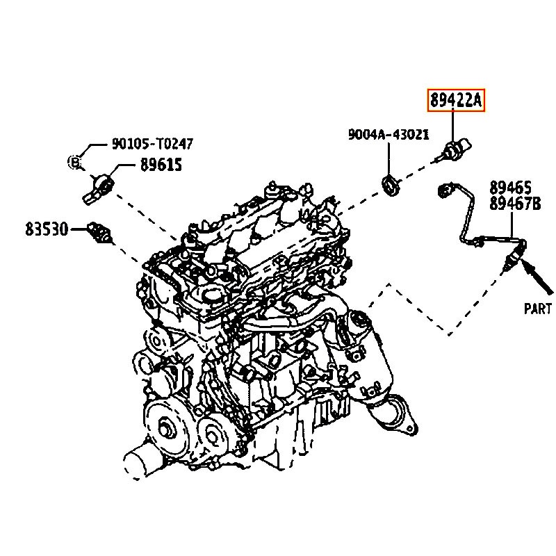 Cảm biến nhiệt độ nước Avanza - hãng TOYOTA | 89422BZ030