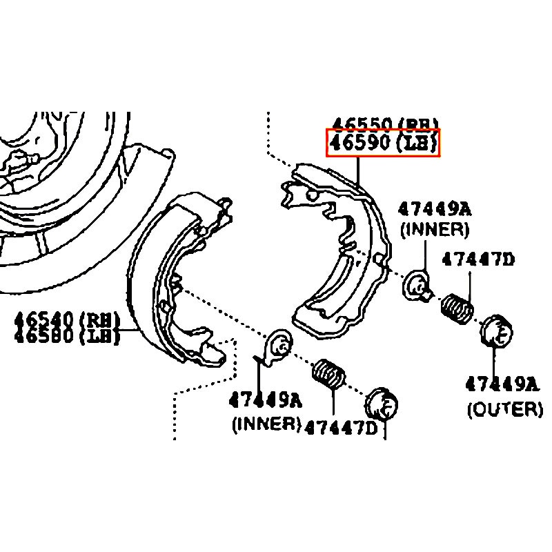 Bố thắng sau Camry - hãng TOYOTA | 4659033020