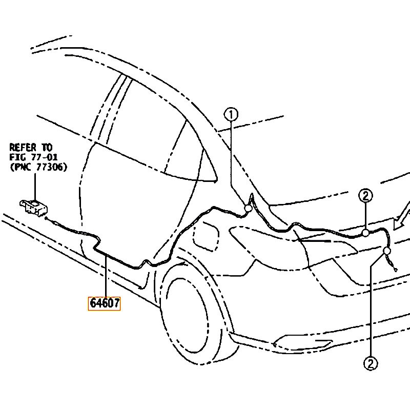 Dây mở cốp sau Vios - hãng TOYOTA | 646070D420