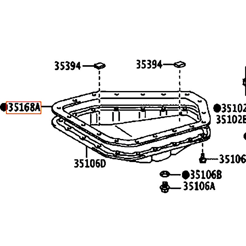 Ron đáy các te hộp số Corolla - hãng TOYOTA | 3516852010