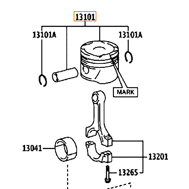 Piston Fortuner - hãng TOYOTA | 131010E05002