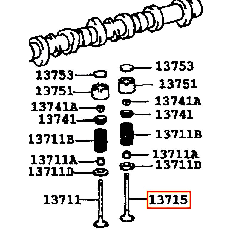 Xupap xả Land cruiser - hãng TOYOTA | 1371554040