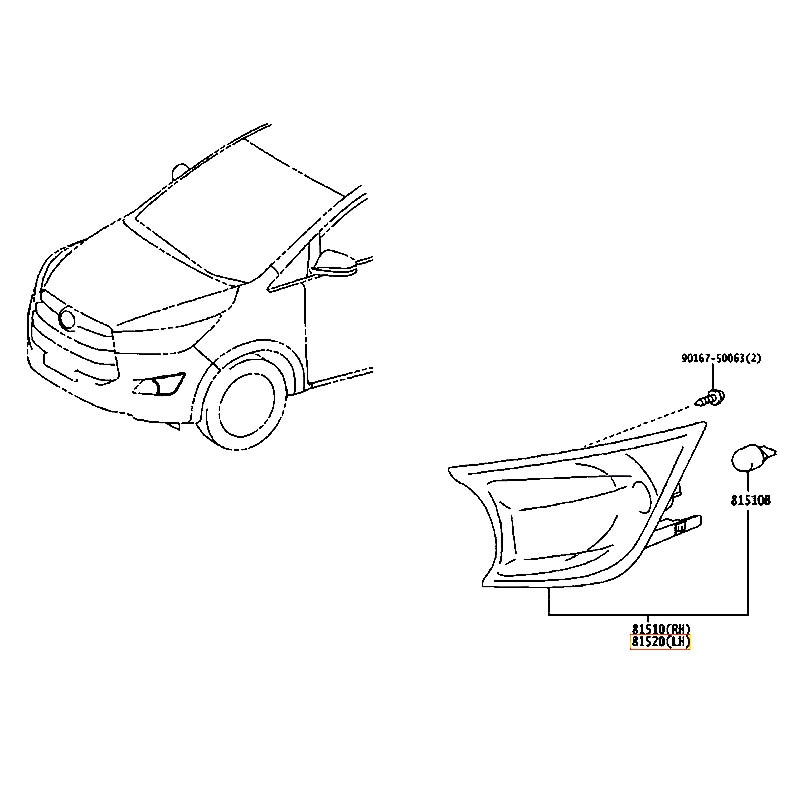 Đèn cản trước LH Innova - hãng TOYOTA | 815200K010