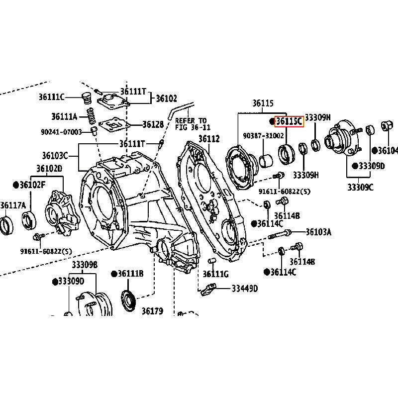 Phốt đuôi hộp số Fortuner - hãng TOYOTA | 9031141007