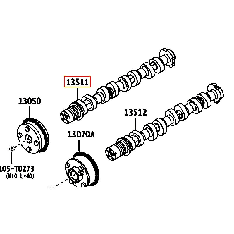 Trục cam Yaris - hãng TOYOTA | 13501BZ040