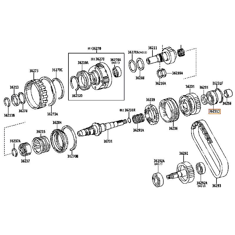 Bạc đạn trục Land cruiser prado - hãng TOYOTA | 90363T0042