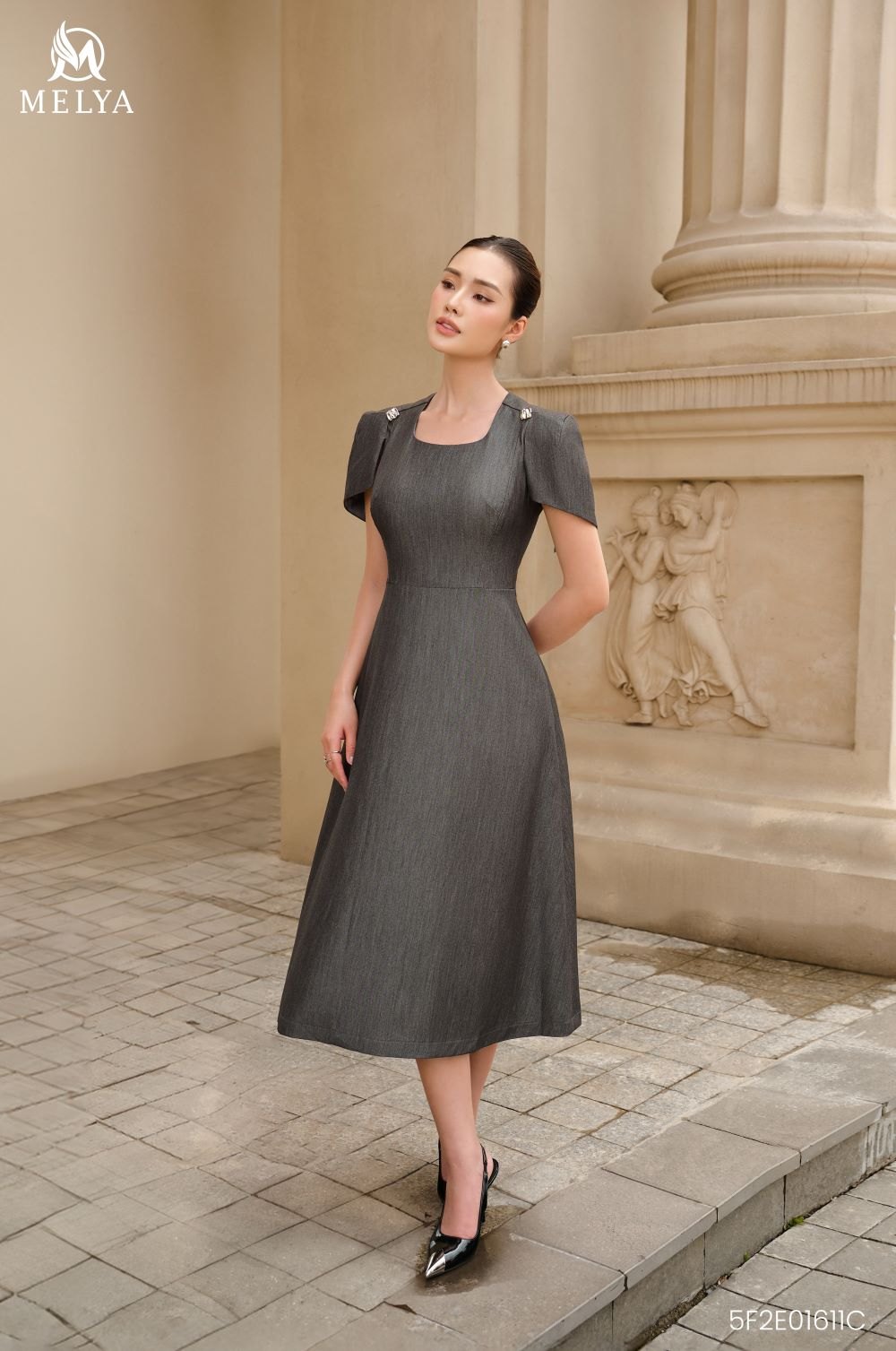 Đầm xòe - Catherine Dress - Xám chì