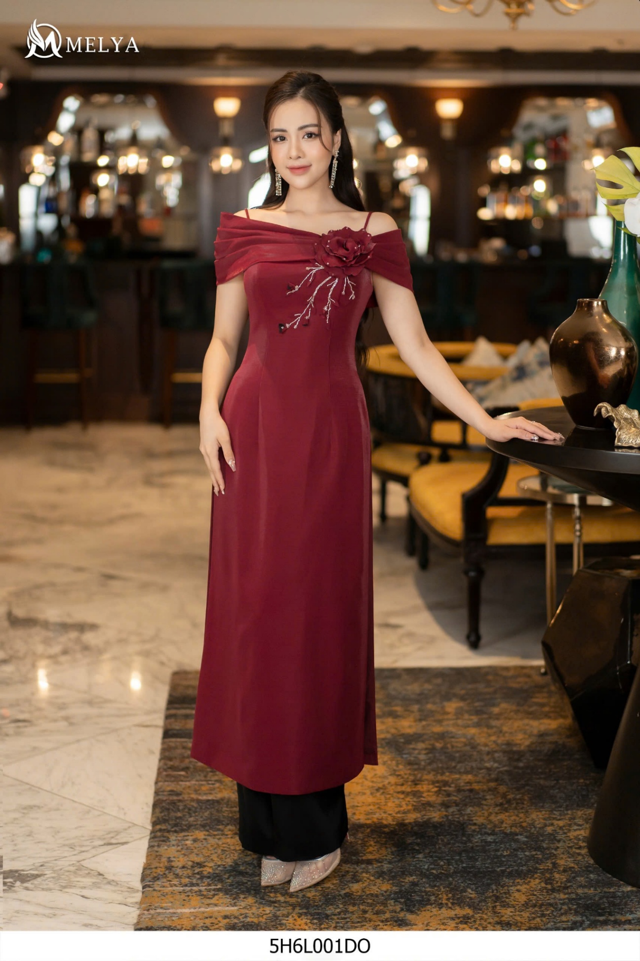 Áo dài - Mẫu đơn - Đỏ