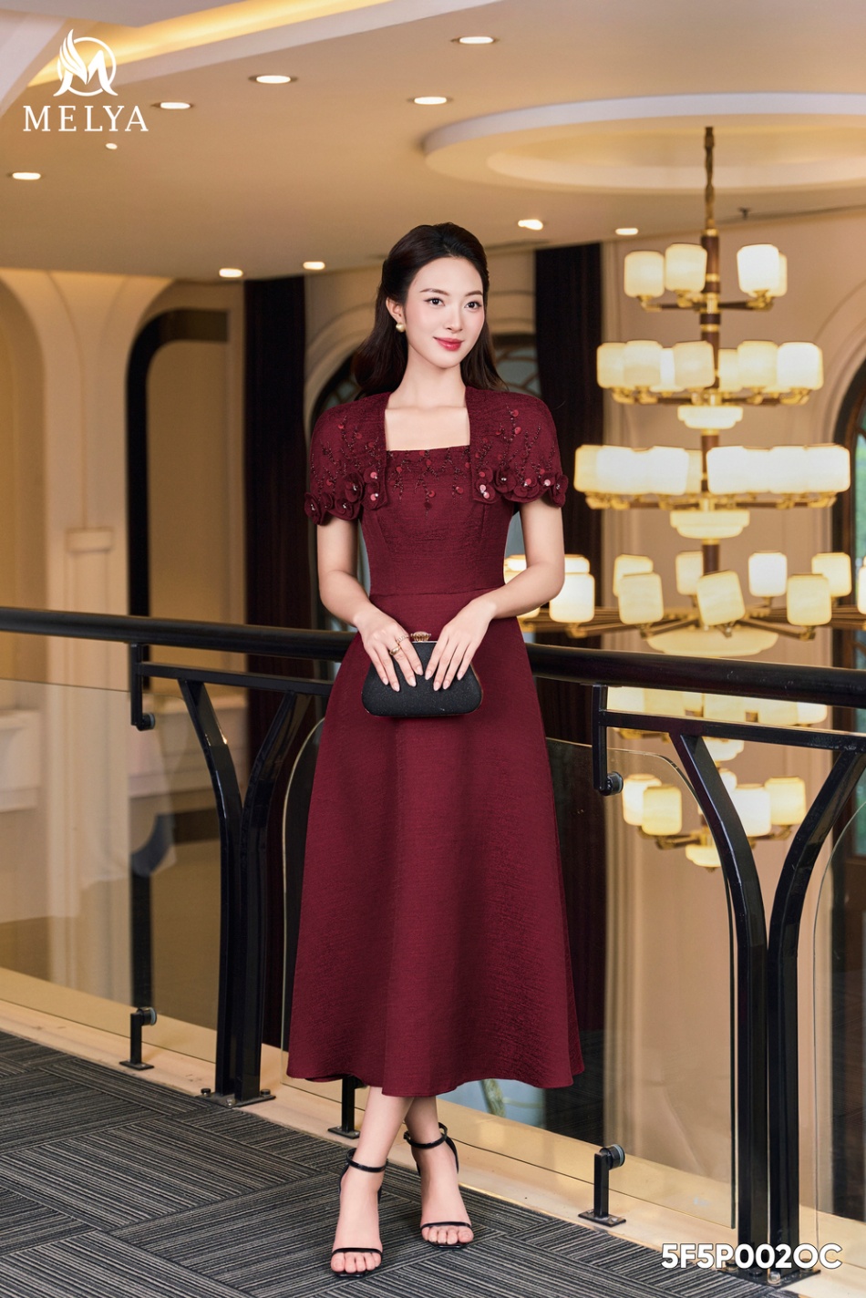 Đầm xòe - Berry dress - Đỏ đô