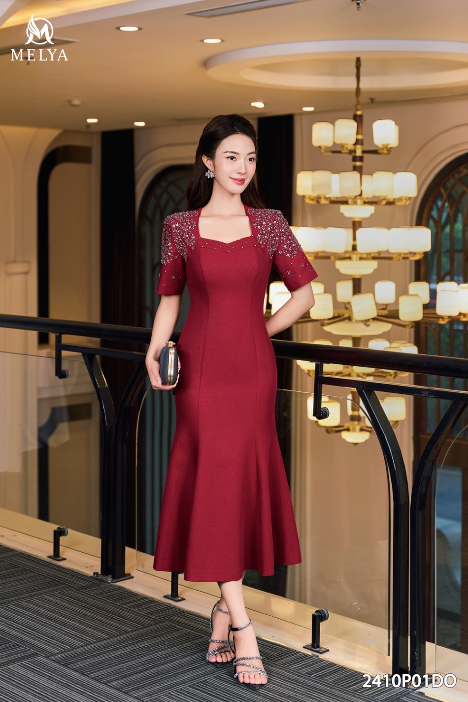 Đầm đuôi cá - Cổ nữ hoàng - Đỏ