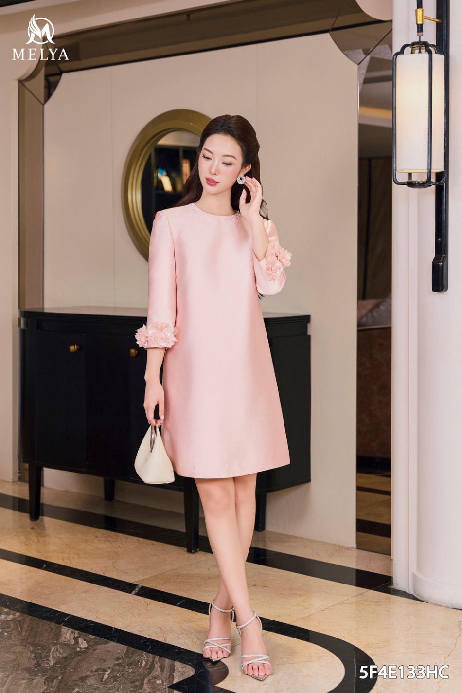 Đầm suông - Thu phấn - Hồng phấn
