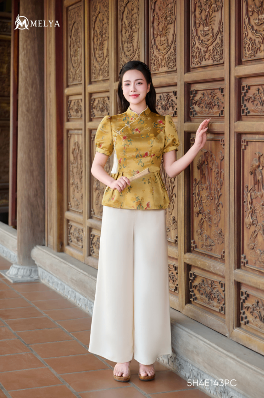 Pháp phục - Hoàng yên - Vàng đồng phối kem