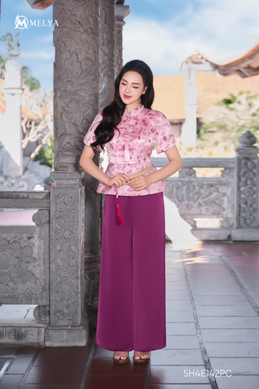 Pháp phục - Hồng vân - Hồng phối tím cẩm