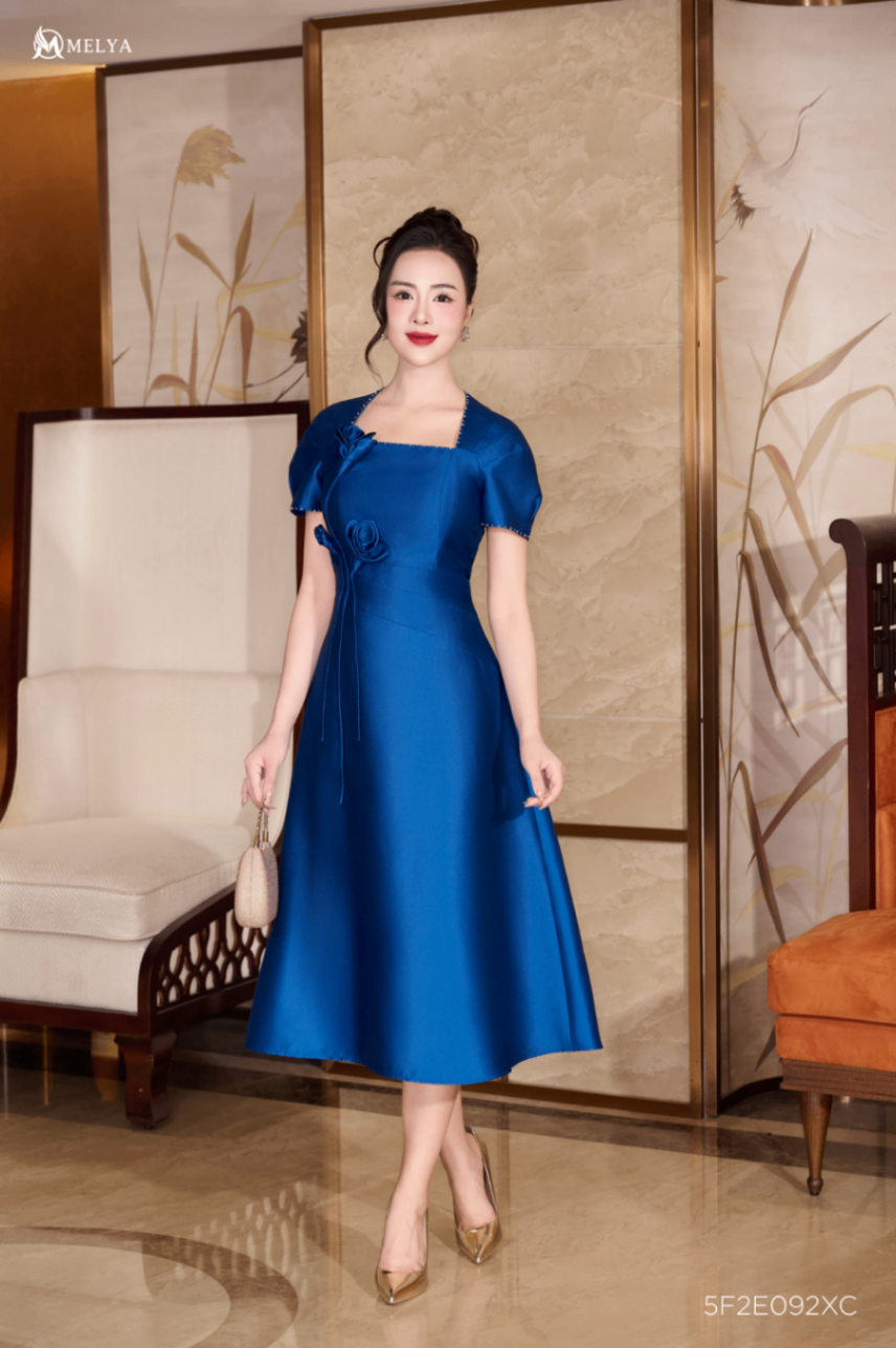 Đầm xòe - Tịnh san - Xanh dương