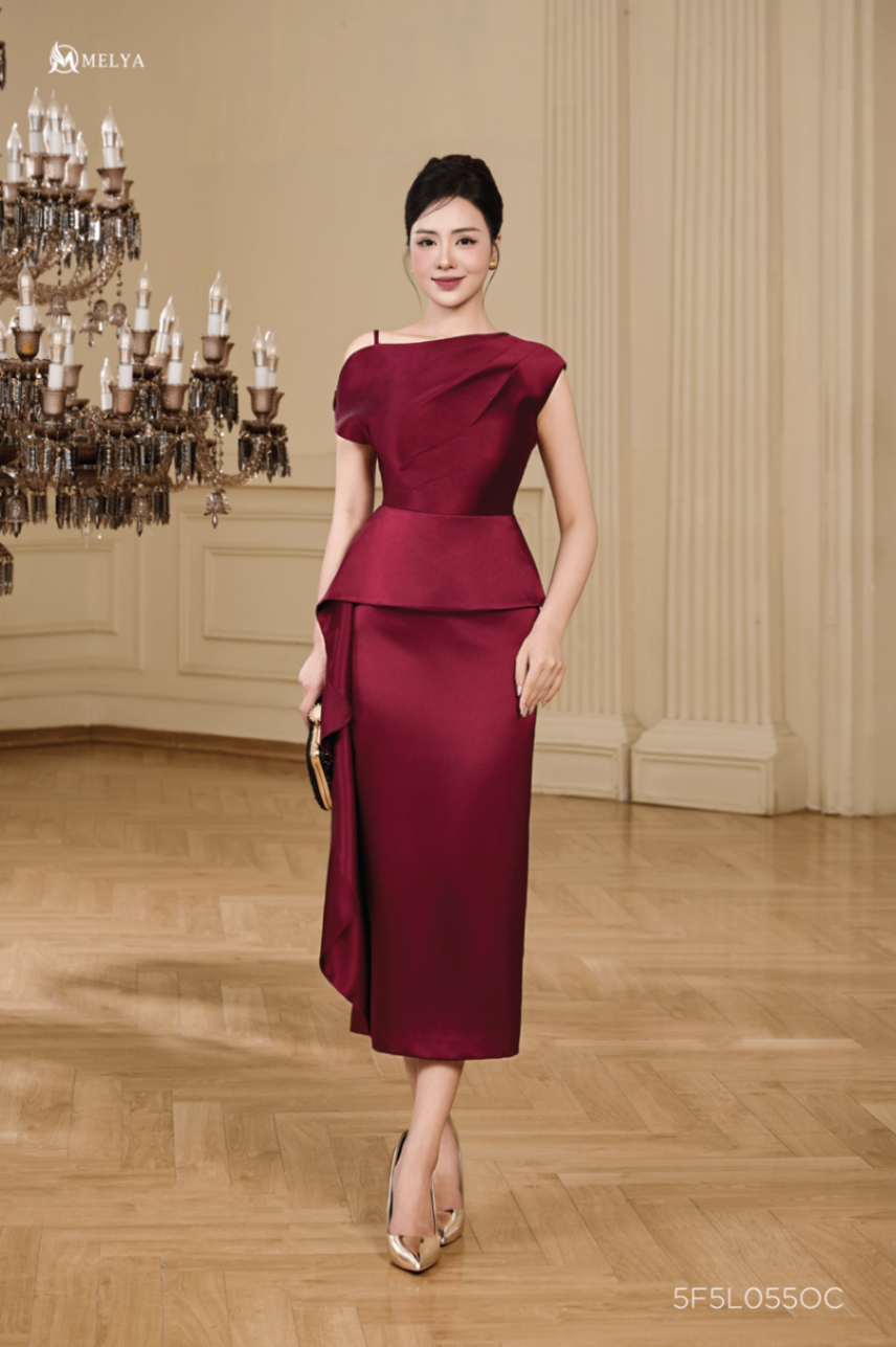 Đầm ôm - Peplum dress - Đỏ