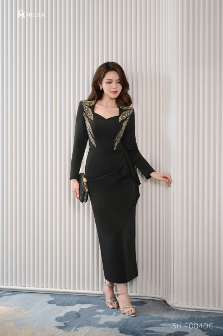 Đầm ôm - Kim điểu - Đen