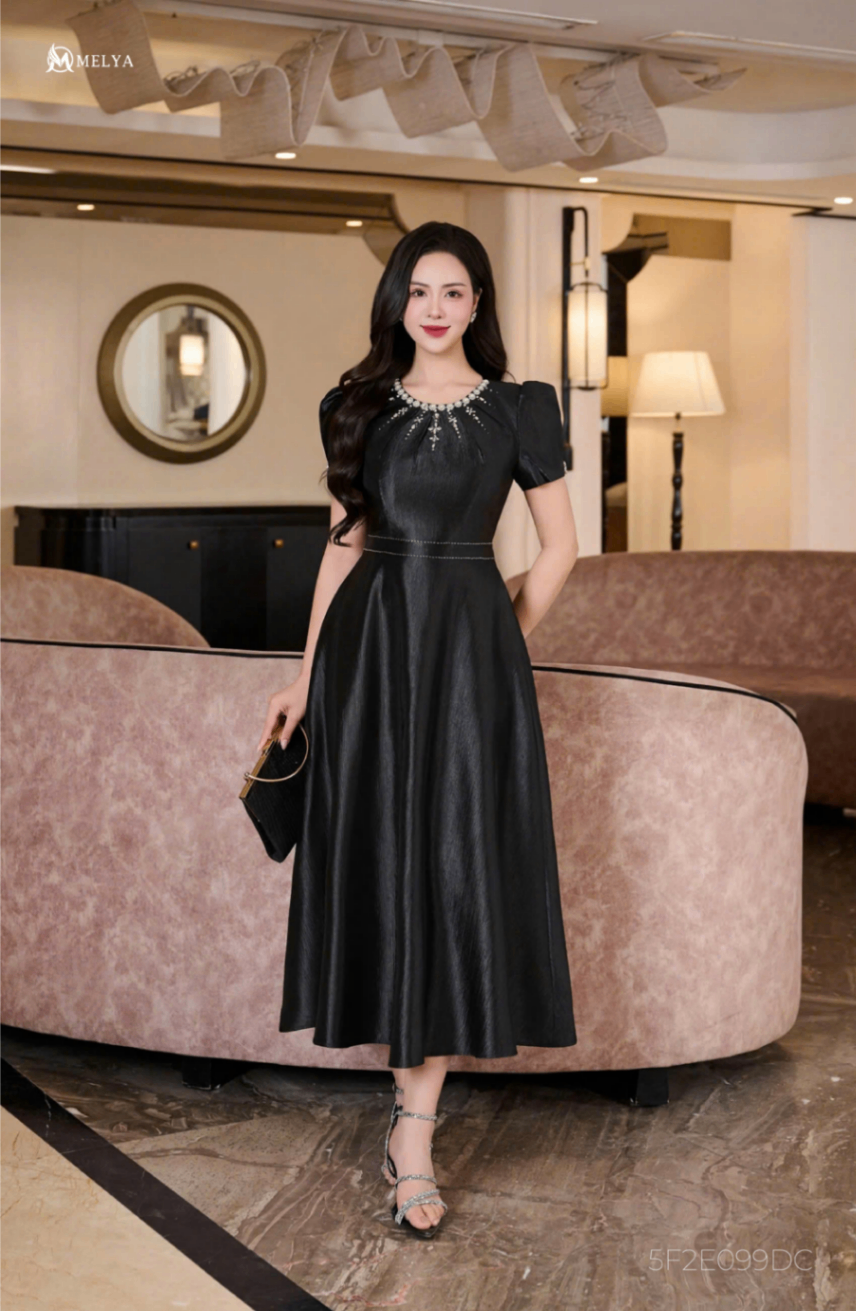 Đầm xòe - Hắc lưu ly - Đen