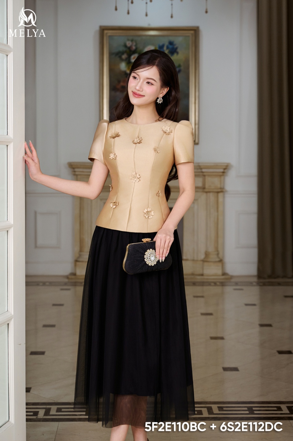 Chân váy - Lưới xòe - Đen