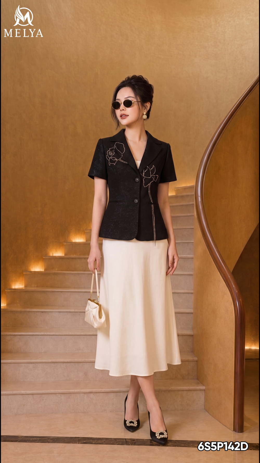 Áo vest - Noir bloom - Đen