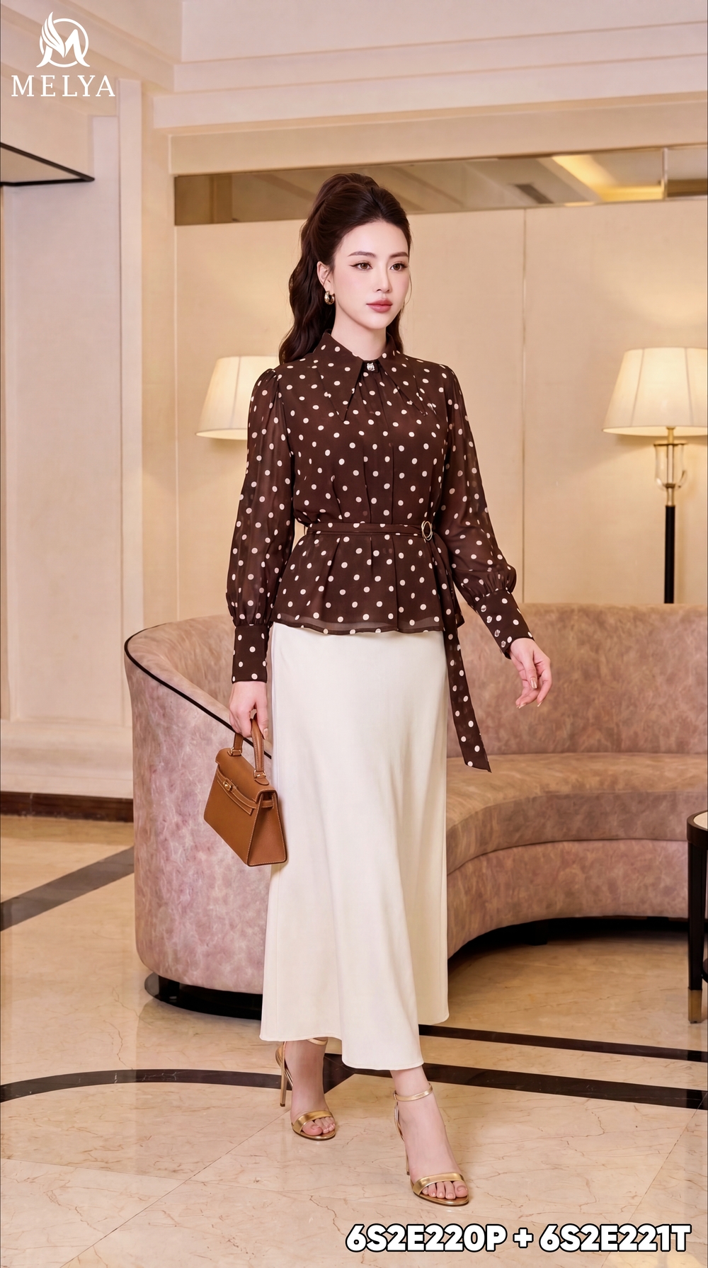 Chân váy đuôi cá - Ivory silk - Trắng
