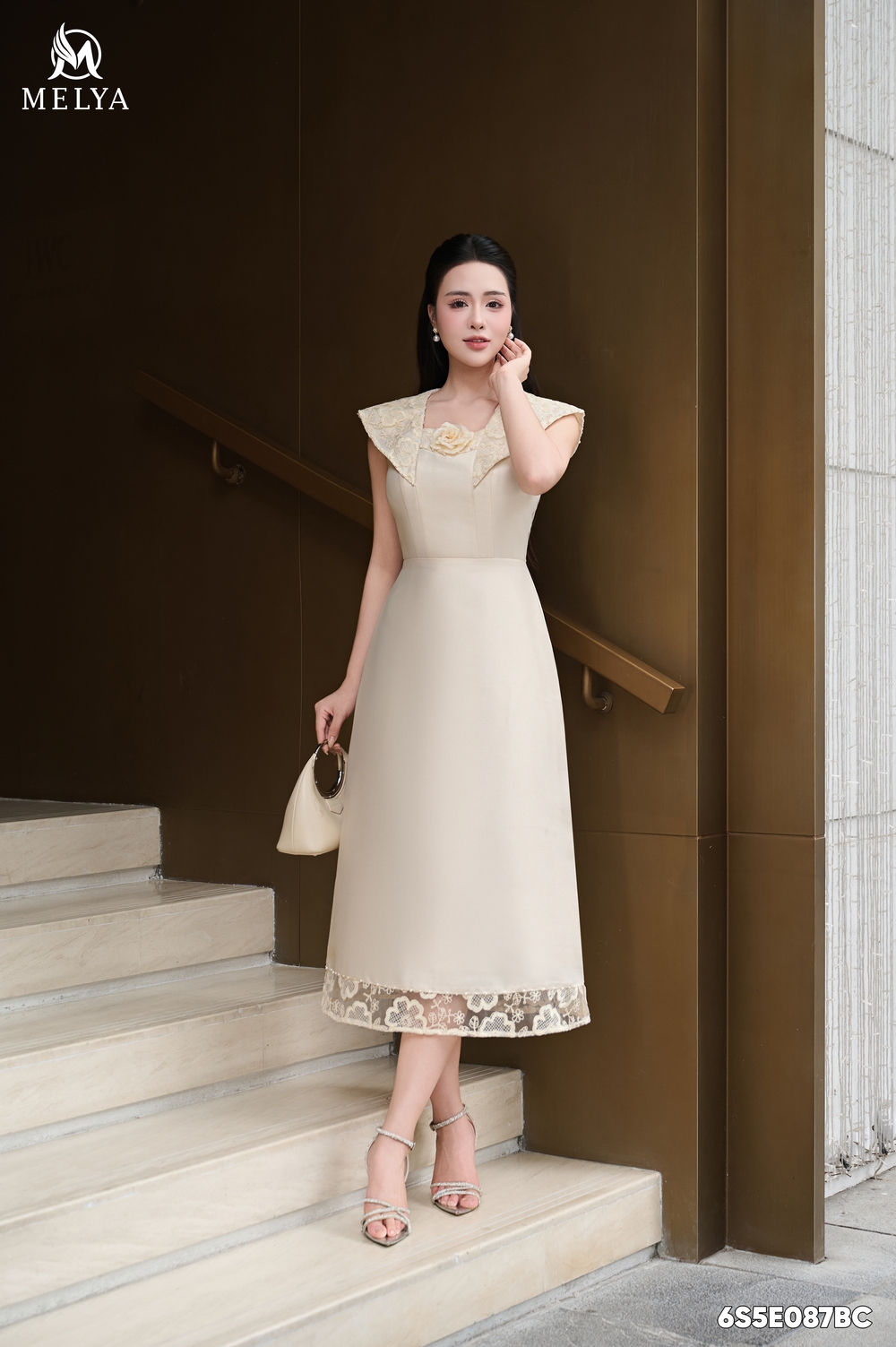 Đầm A - Ngọc lan - Kem