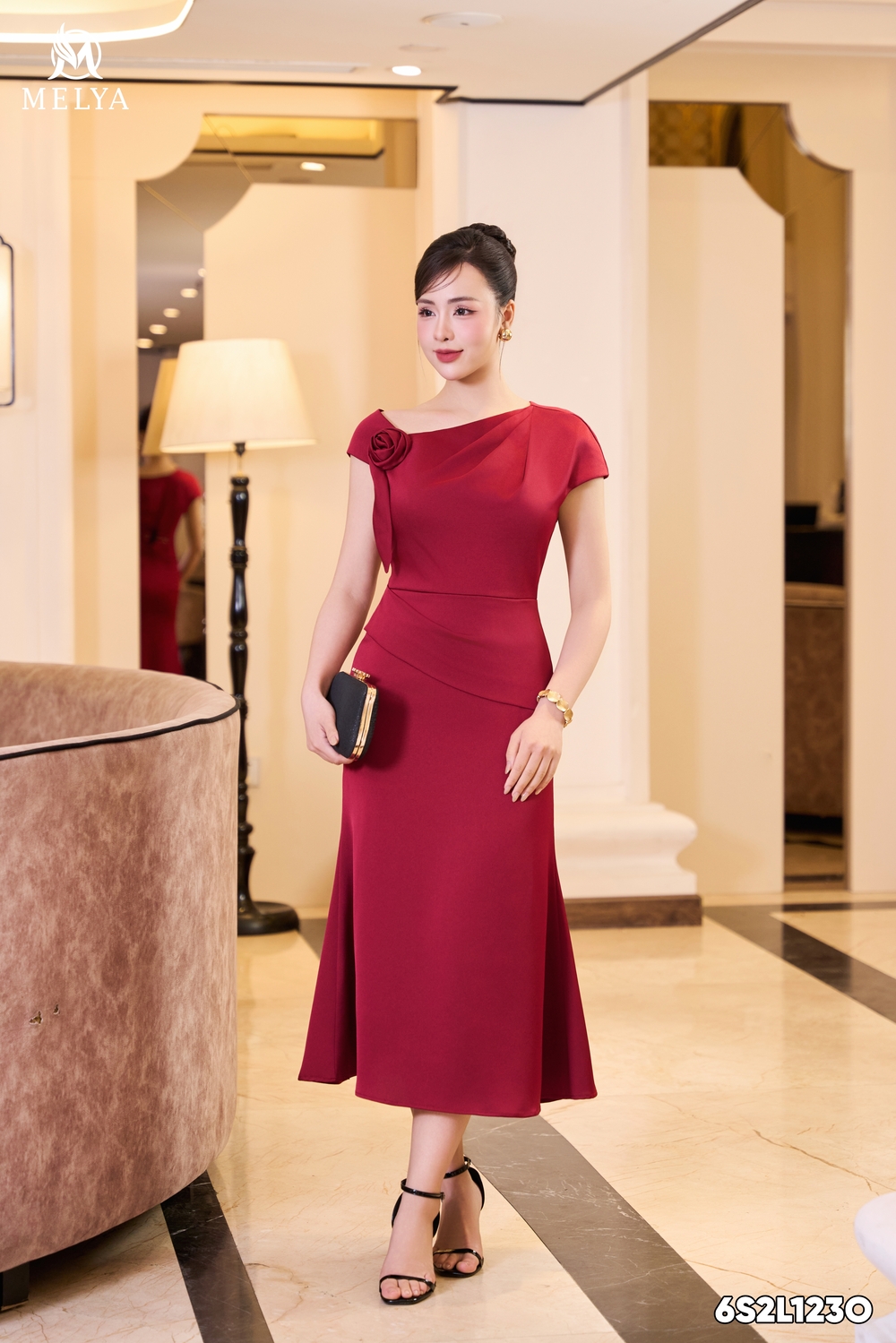 Đầm đuôi cá - Hồng ngọc nhã - Đỏ đô