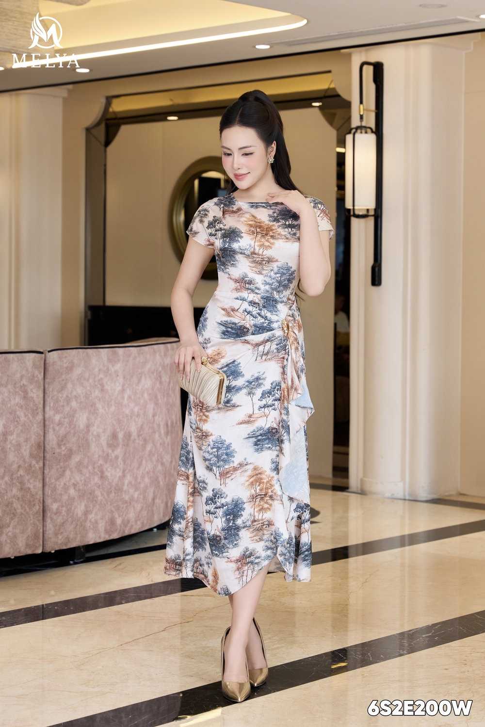 Đầm đuôi cá - Oriental flow - Họa tiết