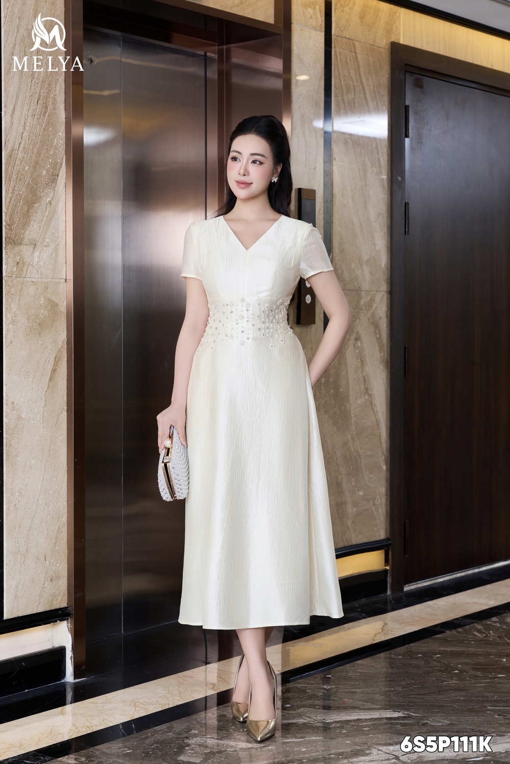 Đầm xòe - Ivory veil - Kem