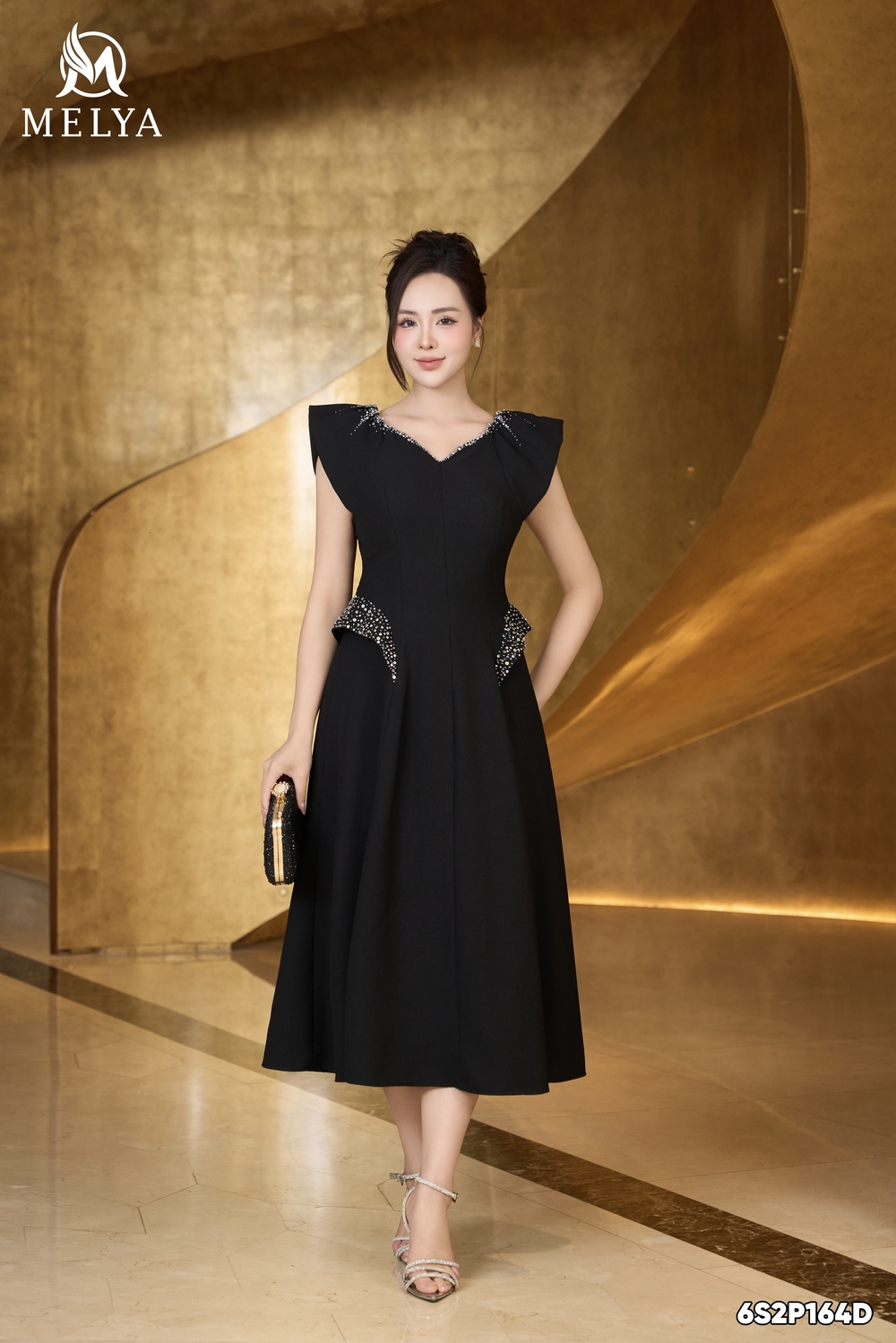 Đầm xòe - Noir aura dress - Đen