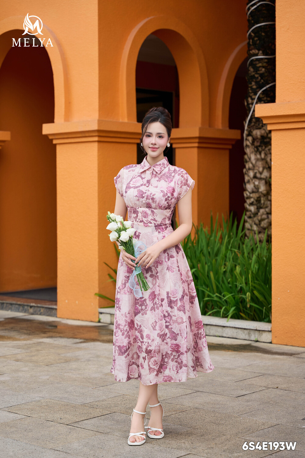 Đầm xoè - Roselle dress - Tím hồng