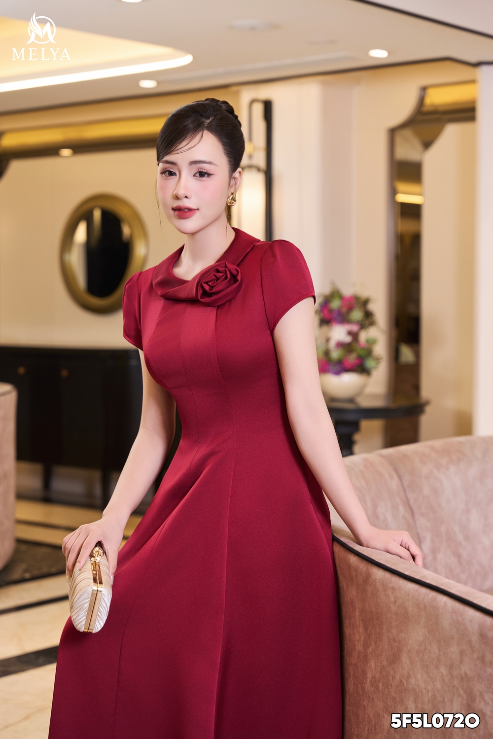 Đầm xòe - Ruby grace - Đỏ đô