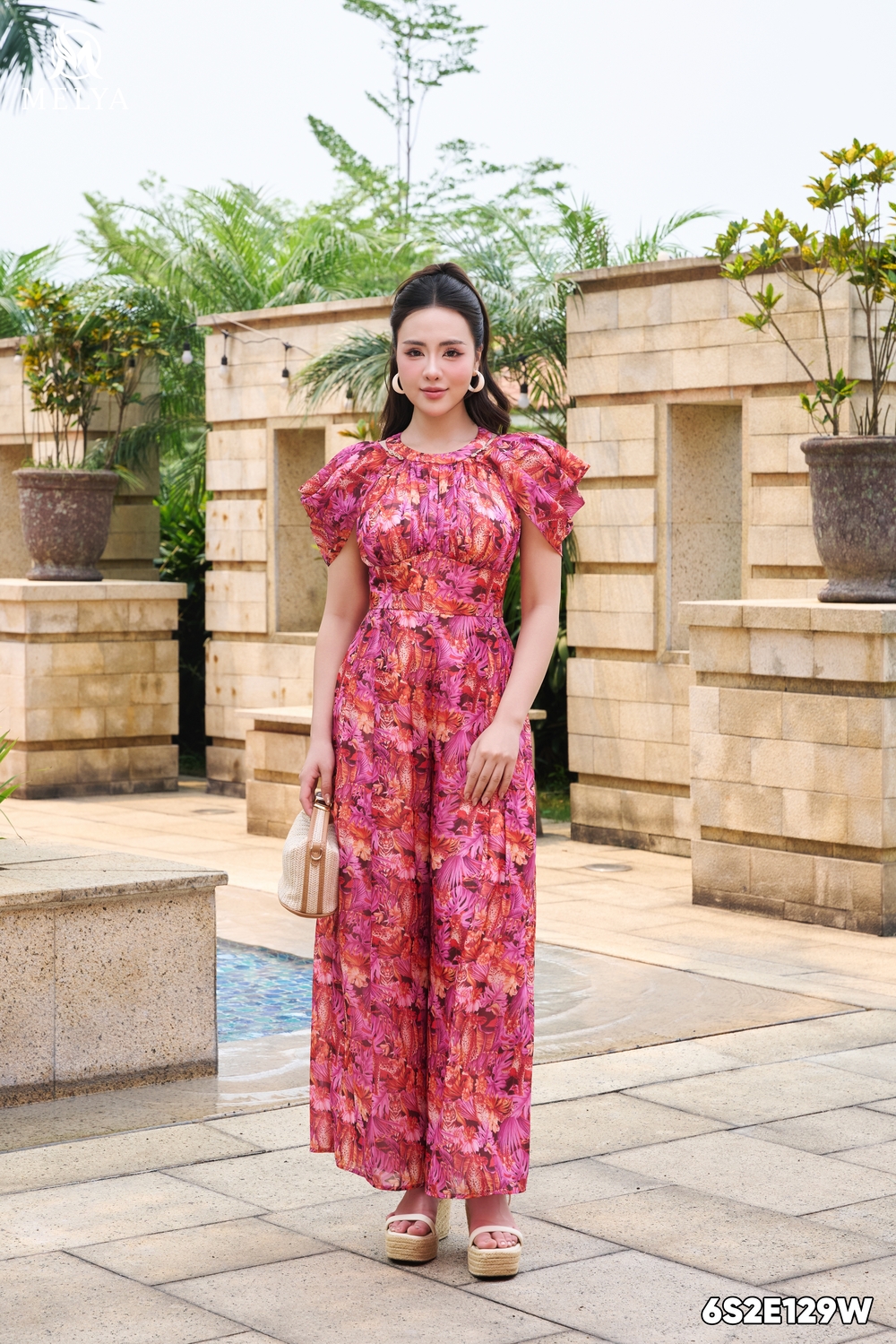 Jumpsuit - Island tropic - Hồng cẩm