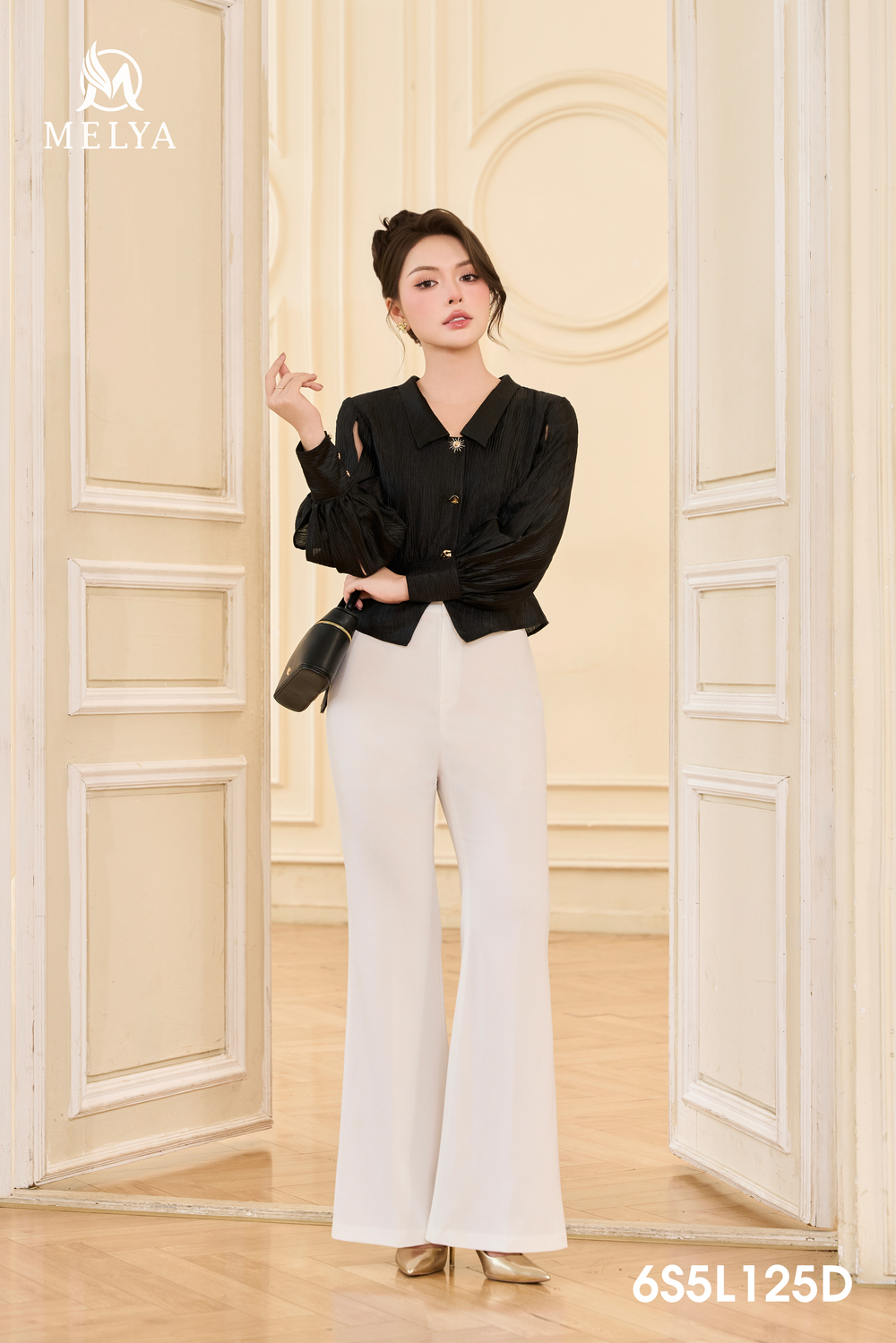 Quần suông - Ống loe ivy paints - Trắng