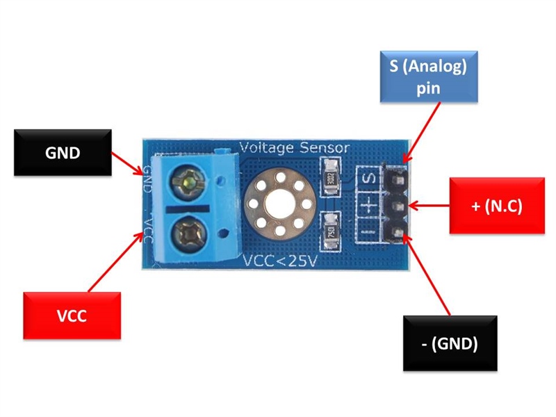 Voltage Sensor Module Interfacing