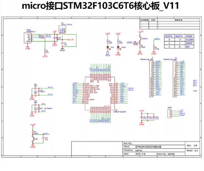 Mạch Phát Triển Hệ Thống STM32FEBKC6T6 Arm (V 1.1)