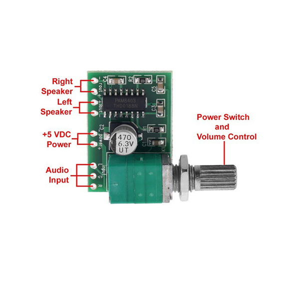 Module Khuếch đại âm thanh mini Pam8403