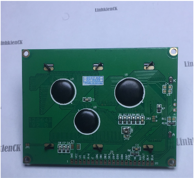 LCD Graphic 128x64 dòng ST7920 (Màu Xanh Dương)