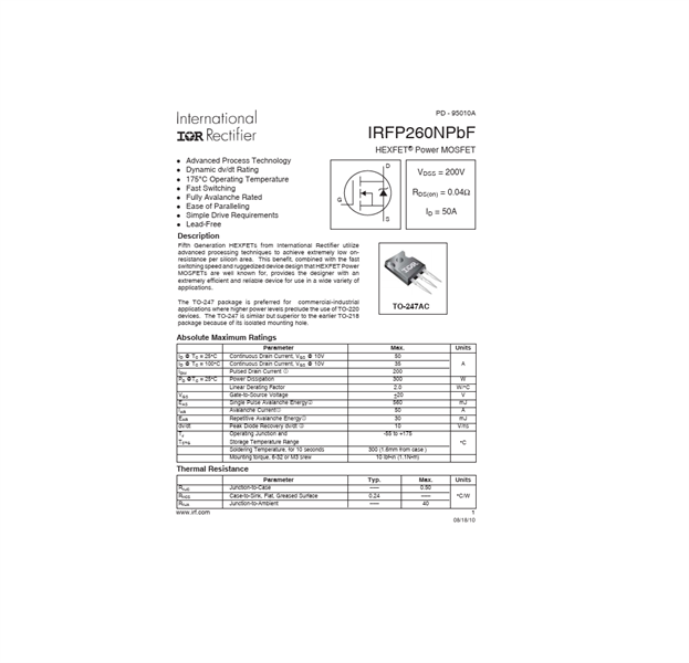 MOSFET IRFP260N (mới)