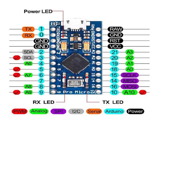 KIT Arduino Pro Micro 5V/16Mhz ATmega32U4