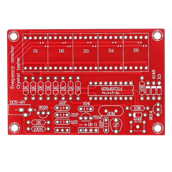 DIY Kits RF Crystal Oscillator Frequency Counter Meter 1Hz-50MHz Programmable Digital LED Crystal Tester Meter 5V Power Supply