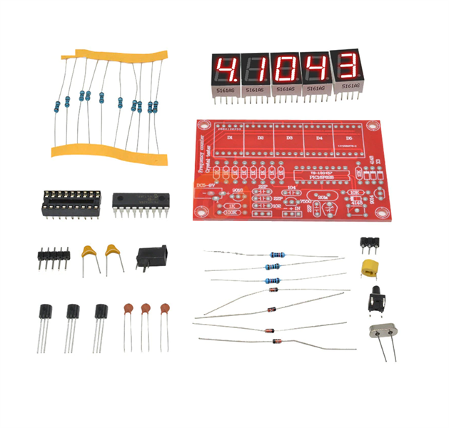 DIY Kits RF Crystal Oscillator Frequency Counter Meter 1Hz-50MHz Programmable Digital LED Crystal Tester Meter 5V Power Supply