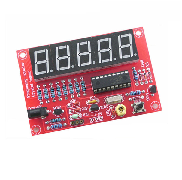 DIY Kits RF Crystal Oscillator Frequency Counter Meter 1Hz-50MHz Programmable Digital LED Crystal Tester Meter 5V Power Supply